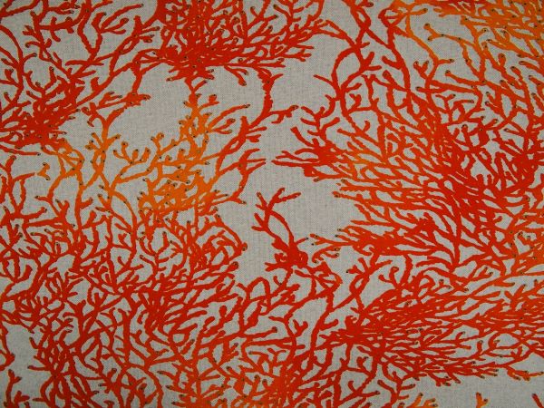 Dekostoff Korallen orange
