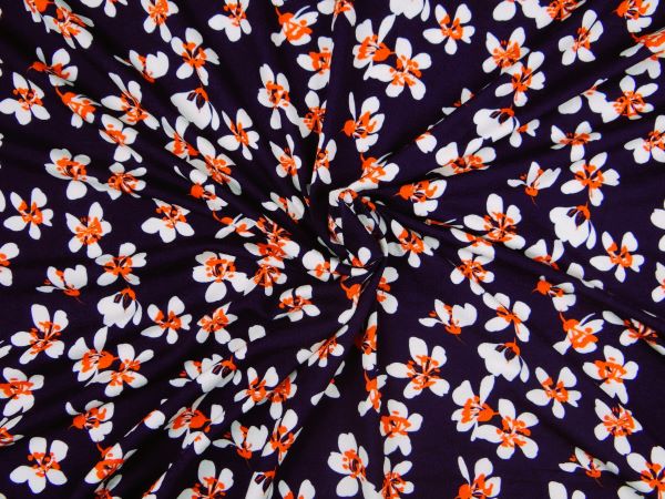 SwMika502599-3 Jersey Viskose Blümchen