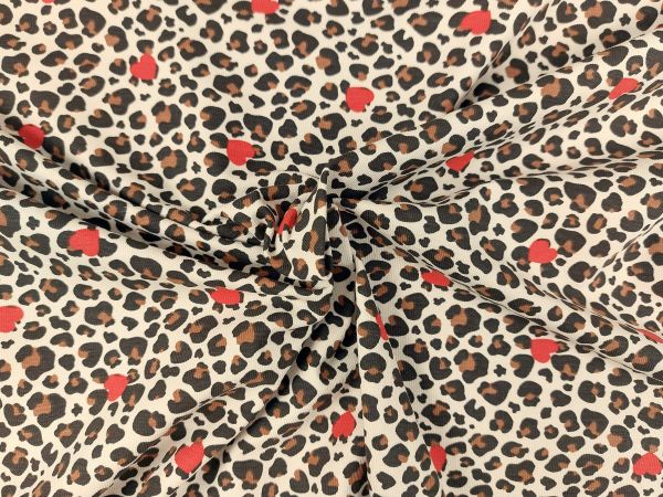 Jersey Animalprint mit Herz