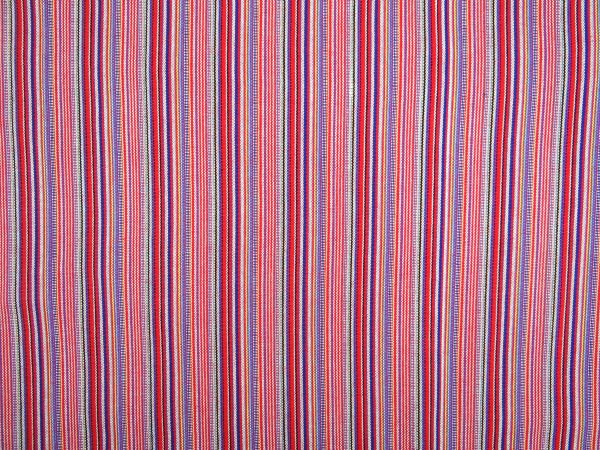 Dekostoff Jacquard, bunte Streifen , rot