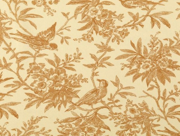 Kombistoff ecru /creme Floral & Vogel Kombistoff ecru /creme Floral & Vogel