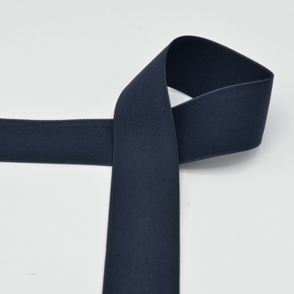 Gummiband marine, 4 cm breit