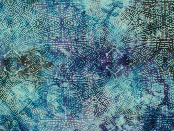  Bluse, Batik Muster blau/grün 