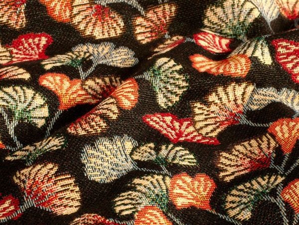 Dekostoff, Gobelin, Ginkgo - Blätter 