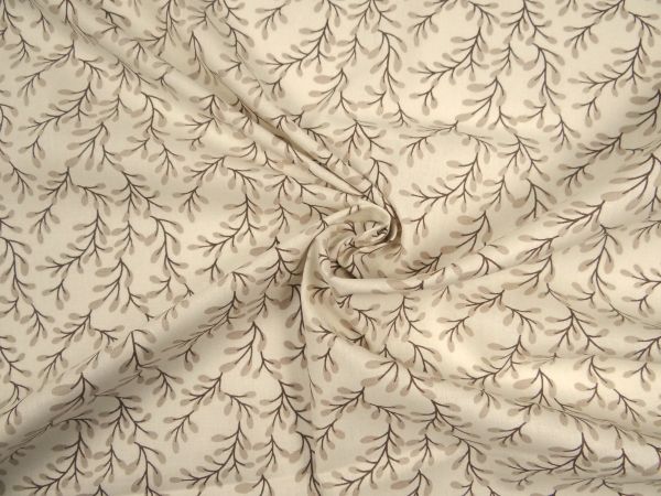 100 % Baumwolle Zweige creme 