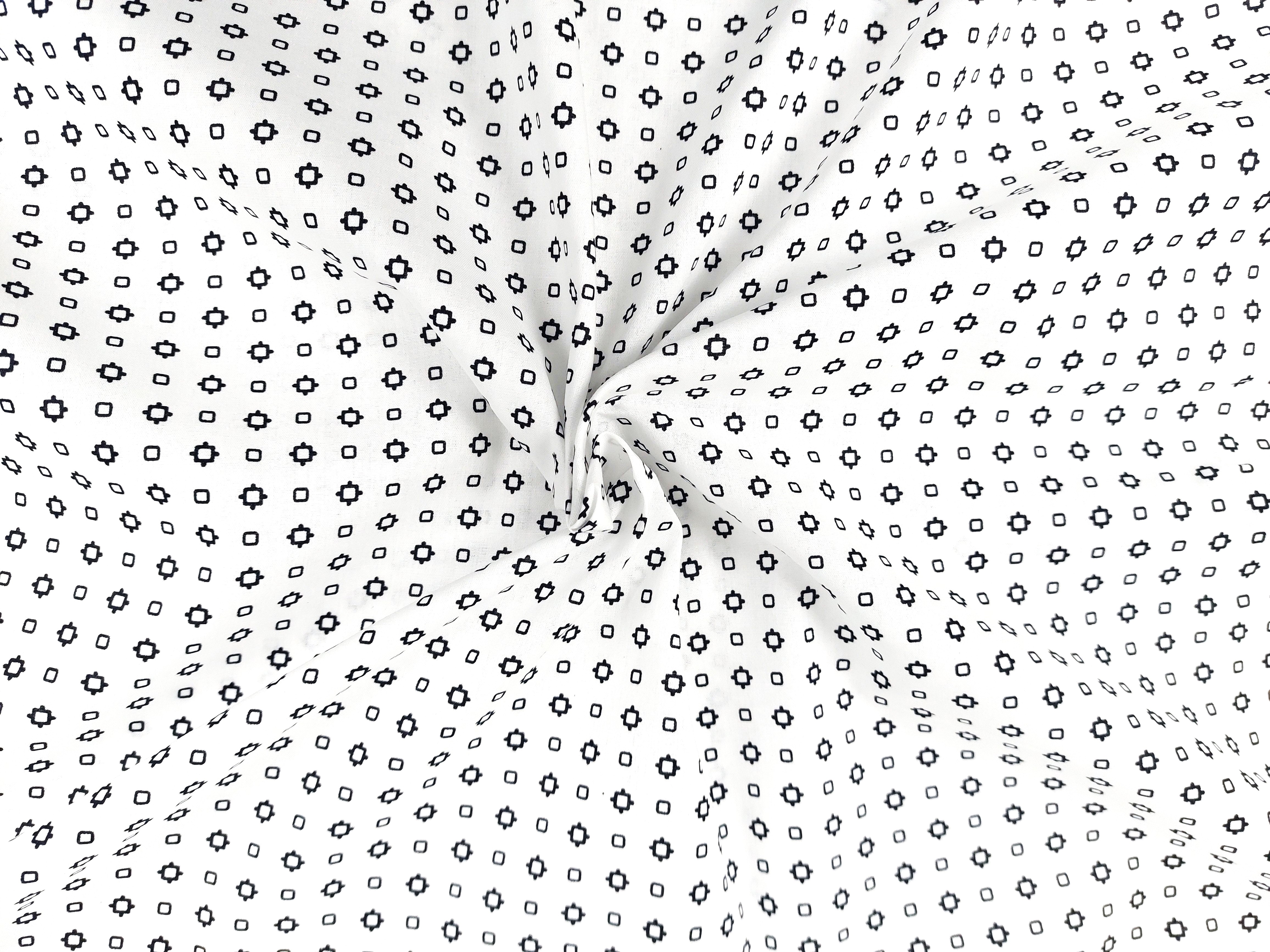 100 % Baumwolle Krawattenmuster. weiß
