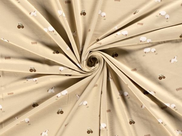 Jersey Bauernhof, creme