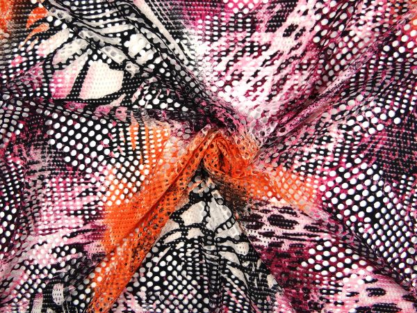 Mesh, orange / lila