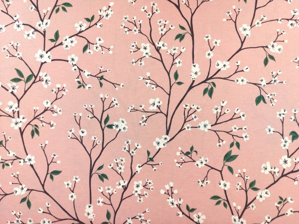 Dekostoff , Obstblüte, rosa Dekostoff , Obstblüte, rosa
