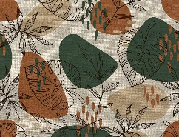 Dekostoff , große Blätter Dekostoff , große Blätter