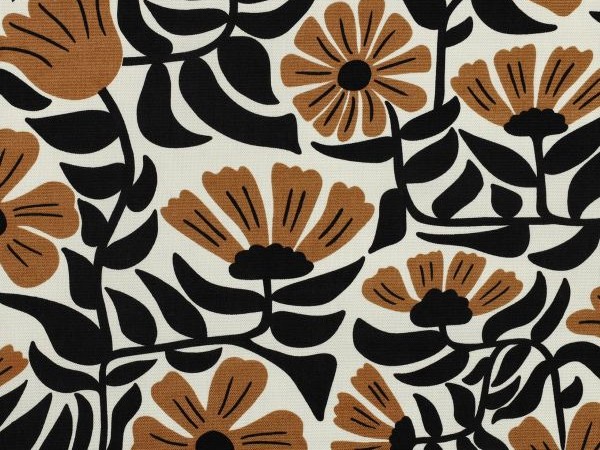 Dekostoff, Canvas , Blüte , natur / braum Dekostoff, Canvas , Blüte , natur / braum
