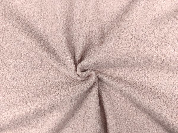 Teddy Bouclé / Rückseite Fleece, uni soft rose