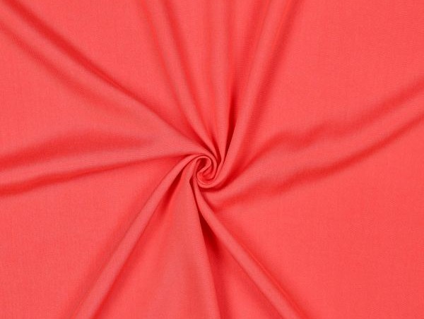 Viskose Blusenstoff , uni coral