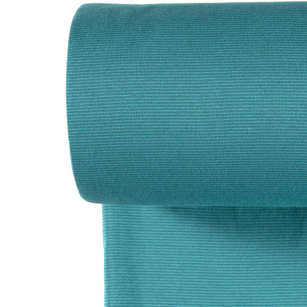 Streifenbündchen fein türkis / helltürkis Streifenbündchen fein türkis / helltürkis