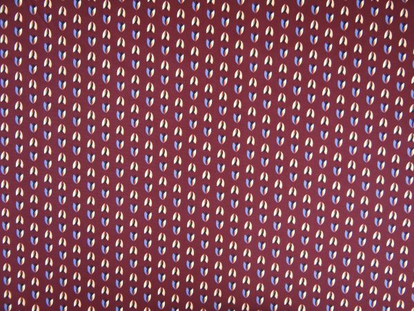 Dekostoff kleine Blüten, bordeaux