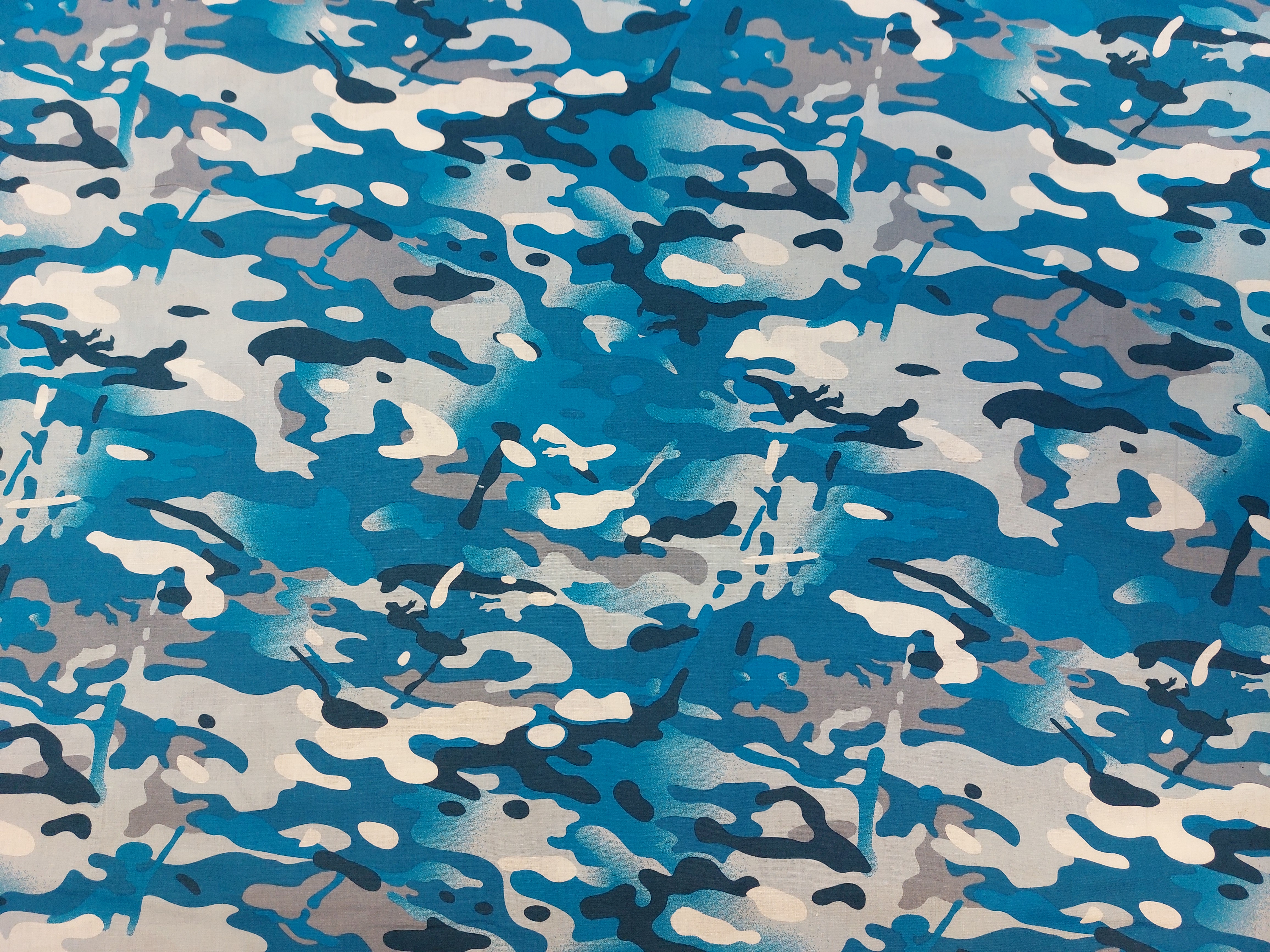 100 % Baumwolle Camouflage,blau 100 % Baumwolle Camouflage,blau