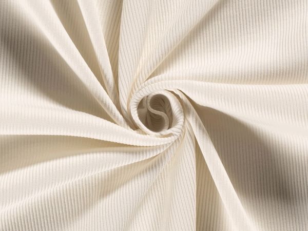 Jersey , Rippenware, ecru