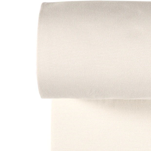 Streifenbündchen fein ivory / ecru Streifenbündchen fein ivory / ecru