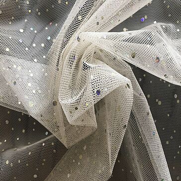 Tüll Pailletten beige hell Tüll Pailletten beige hell