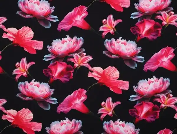  Bluse, Viskose , Blüte in pink 